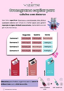 Cronograma capilar para cabelos com tinturas (7 produtos)