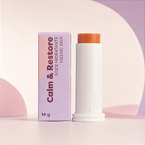 Calm & Restore Stick Hidratante Vizeme Skin 14g – Hidratação, Conforto e Sensação Refrescante