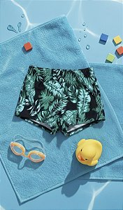 Sunga infantil folhas verde