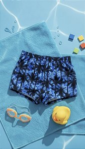 Sunga infantil coqueiros azul