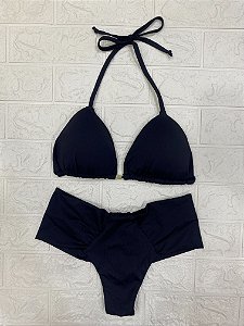 Biquini Cortininha Calcinha lipo (preto)