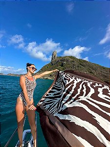 Pareo Canga Resort - Zebra Noronha Marrom