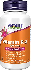 Vitamina K2 100mcg 100 cápsulas -   Now Foods