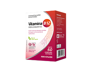 Vitamina B12 (metilcobalamina) mastigável 60cp - Maxi nutri