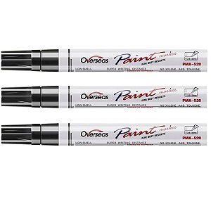 Kit 3 Canetas Cirúrgicas Marcador Pele-Alto Rendimento-Preta