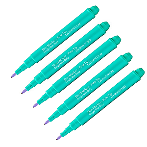 Kit Caneta Marcadora de Pele Mini Ponta Ultra Fina - Viscot
