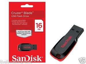 Pen Drive 16GB USB 2.0 Sandisk Cruzer Blade