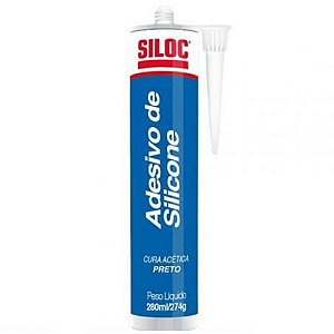 SILICONE  ACETICO PRETO SILOC 280ML