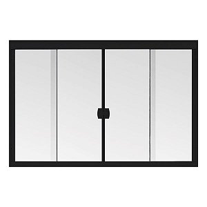 JANELA DE CORRER 4 FOLHAS FUME 1,00 X 1,20 COM BATE FECHA