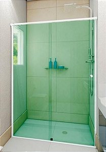 Box Padrão de Vidro Temperado Verde