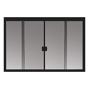 JANELA DE CORRER 4 FOLHAS FUME 1,00 X 1,20 COM BATE FECHA