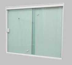 Janela de Correr 2 Folhas Incolor  1,00 X 1,00 Com Bate Fecha Fosco