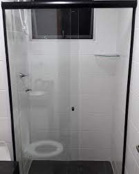 Box Vidro Temperado 1,15 | Incolor 8mm | Kit Preto | Com Instalação Inclusa