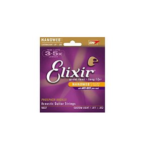 Encordoamento para violão aço Elixir NANOWEB 0.11