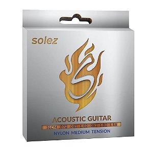 Encordoamento para Violão Solez Nylon Medium Tesion SLCM