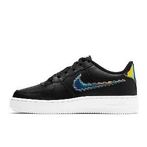 Air Force 1 Low LV8 Digital Swoosh Black (GS)