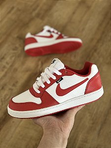 NIKE EBERNON LOW (branca/vermelho)