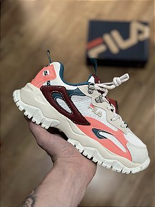 FILA RAY TRACER (branco/salmão/petroleo)