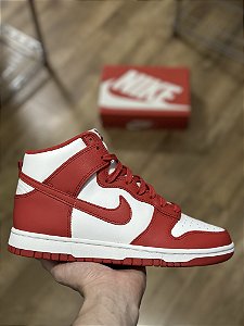 NIKE DUNK HI RETRO “White/University Red”