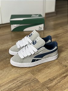 PUMA SUEDE MERCEDES CINZA + FAT LACE