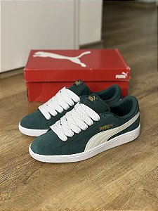 PUMA SMASH V2 VERDE + FAT LACE