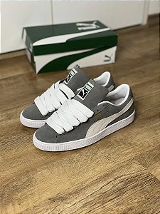PUMA SUEDE XXI (cinza) + FAT LACE