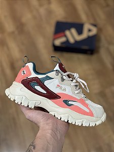 FILA RAY TRACER (branco/salmao/petroleo)