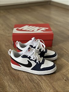 NIKE COURT BOROUGH LOW 2 (branco/vermelho/azul)