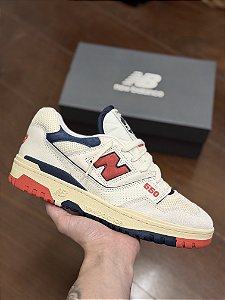 NEW BALANCE 550 (bege/vermelho/azul)