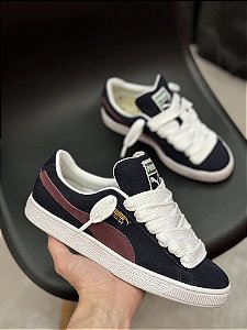 PUMA SUEDE CLASSIC XXI AZUL/VINHO (acompanha os dois cadarços)