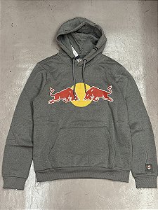 MOLETOM RED BULL CINZA (logo central)