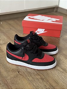 NIKE COURT VISION (preto/vermelho)