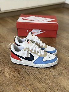 NIKE COURT BOROUGH RECRAFT (white/blue/crimson/tonerre)