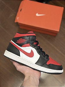 JORDAN 1 MID “Bred Toe”