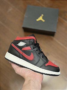 AIR JORDAN 1 MID (black/red)