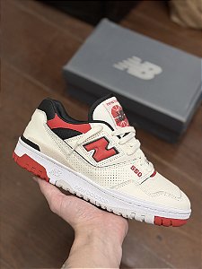 NEW BALANCE 550 (creme/vermelho)
