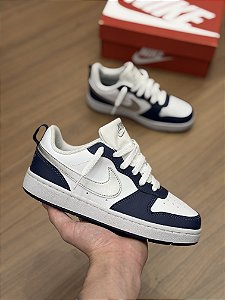 NIKE COURT BOROUGH LOW (azul marinho/prata)