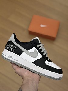 NIKE AIR FORCE 1 EMB “black/whire/grey”