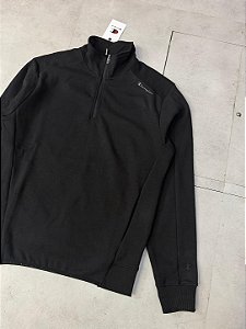 MOLETOM TECH QUARTER ZIP CHAMPION (preto)