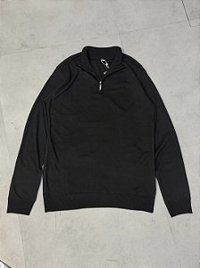 SUÉTER MEIO ZÍPER (preto)