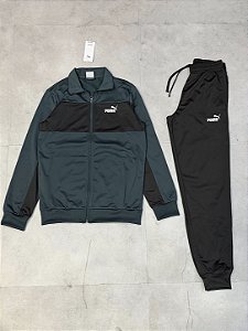 CONJUNTO PUMA COLORBLOCK (verde/preto)