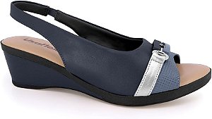 Sandália Confortável em couro legítimo original USAFLEX - TAMANCO NEW BLUE