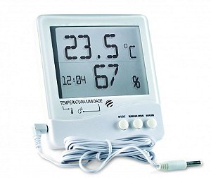 Termo-Higrômetro Digital Temperatura Interna e Externa e Umidade Interna Incoterm 7663.02.0.00