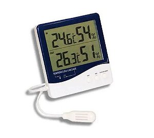 Termo-Higrômetro digital temperatura e umidade Interna/Externa Incoterm 7664.01.0.00