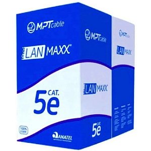 Cabo de Rede CAT5E CM 4P Preto CX 305MTS - MPT