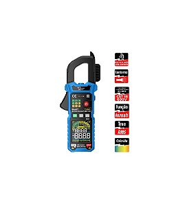 Alicate Amperímetro SMART 600A AC-DC /CAT III-600V / TRUE RMS Minipa SM-3305