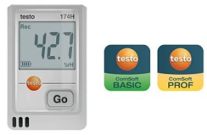 Mini data logger para temperatura e umidade com USB-C - Testo 174 H - 0572 1741 01