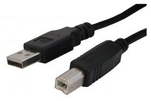 Cabo USB para impressora 1.8M - WM/BM preto