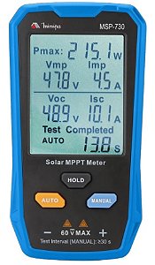 Medidor de Potência Solar 12V a 60V / 5W a 800W Minipa MSP-730