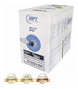 CABO REDE MPT F/UTP 24AWG X4P CAT5E CM (INTERNO/EXTERNO) - PRETO